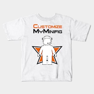 Banksy Style Astronaut Minifig and Customize My Minifig Logo Kids T-Shirt